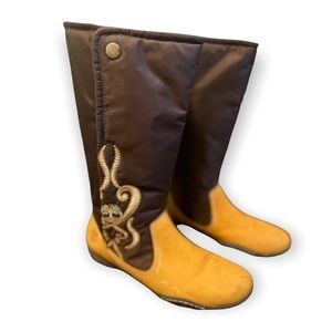 Timberland Western Style Knee High Puffer Boots Size 7.5M